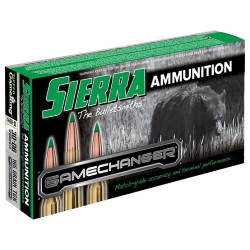 SIERRA GAMECHANGER 30-06 165GR TIPPED GAMEKING 20RD 10BX/CS < - for sale