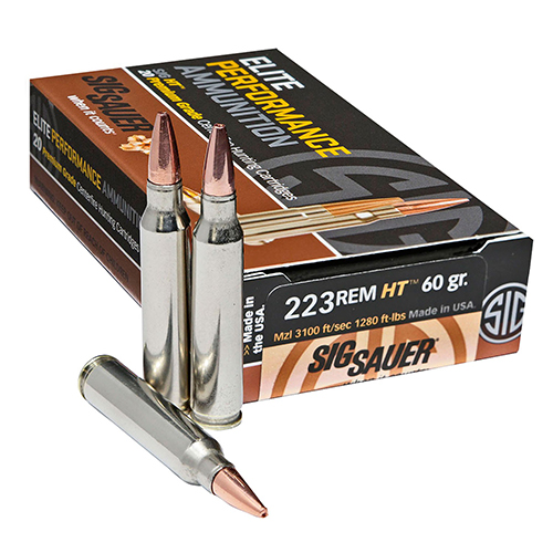 SIG 223 REMINGTON 60GR HT ELITE HUNTING 20RD 10BX/CS - for sale