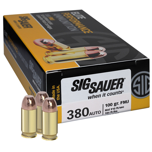 SIG 380 ACP 100GR FMJ 50RD 20BX/CS! - for sale