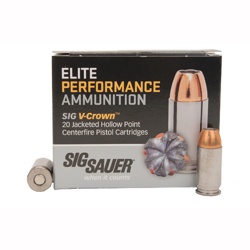 SIG 45 ACP 200GR ELITE V-CROWN JHP 20RD 10BX/CS - for sale