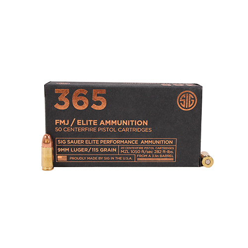 SIG AMMO 9MM 115GR FMJ 50/1000 - for sale