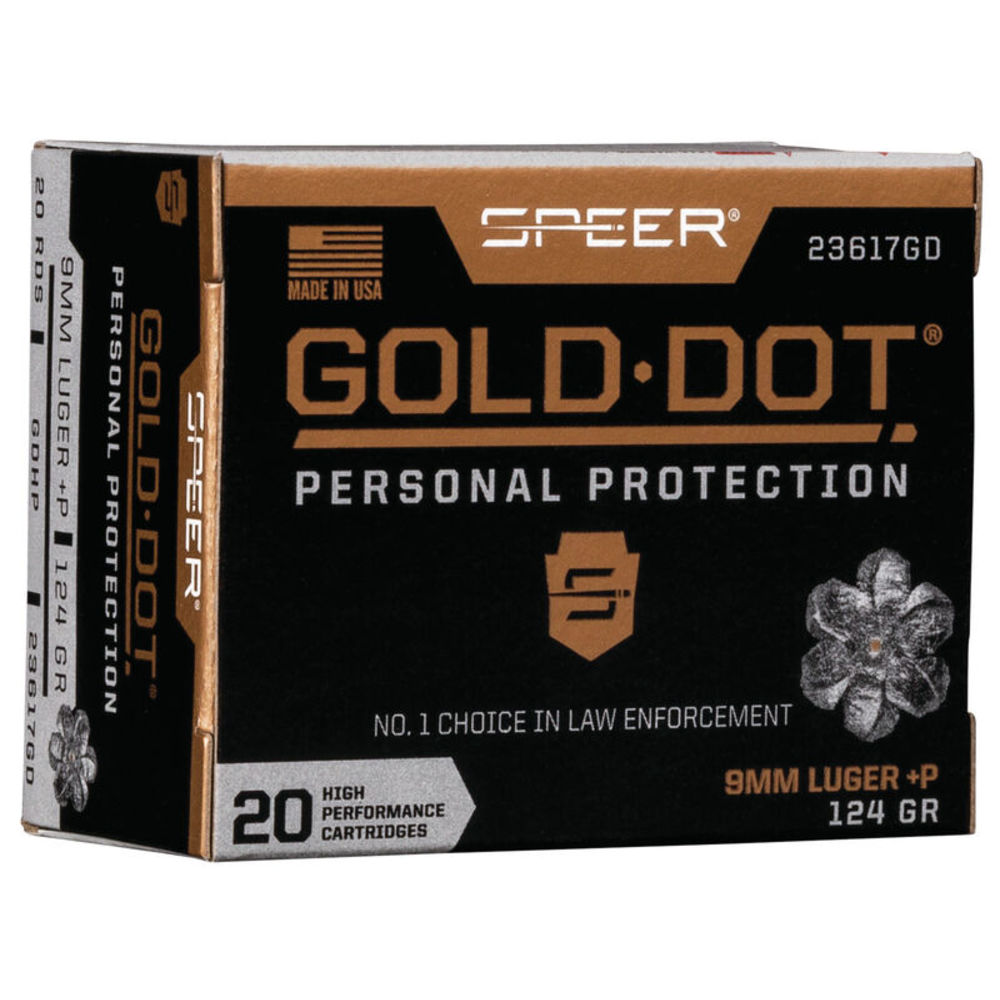 SPR GOLD DOT 9MM+P 124GR HP 20/200 - for sale