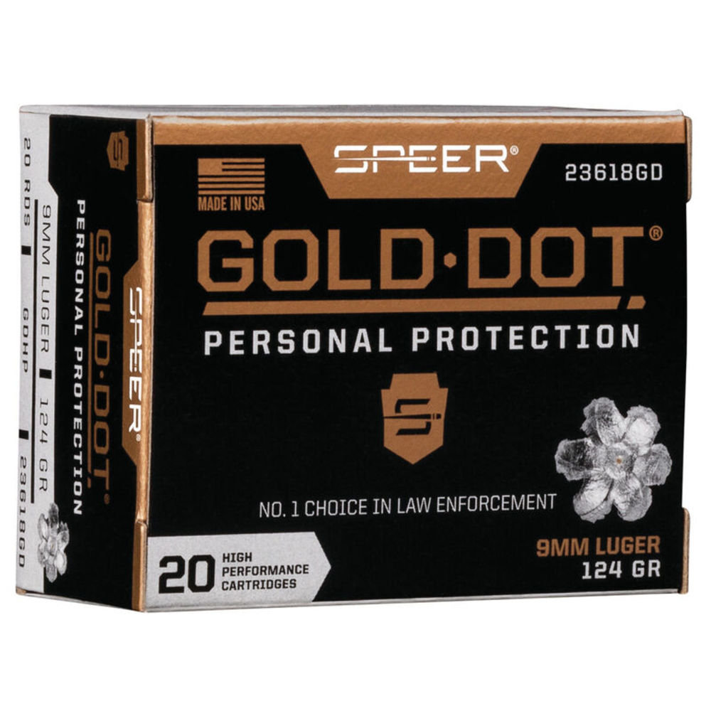 SPR GOLD DOT 9MM 124GR HP 20/200 - for sale