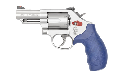 S&W 66 ENGRAVED AMERICAN 250 2.75" 357 6-SH BLUE GRIPS - for sale