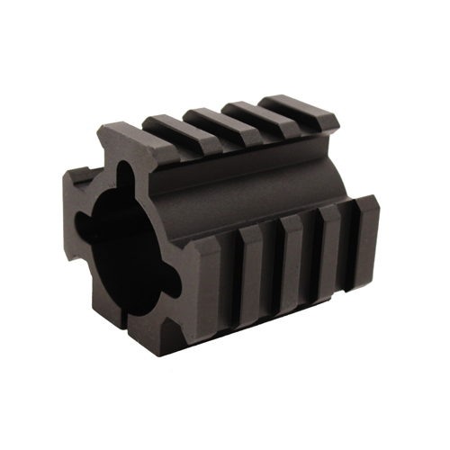 TACSTAR RAIL MOUNT FOR 12GA. SHOTGUN TUBE 1.8" LONG BLACK - for sale