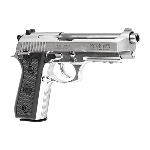 TAURUS 92 9MM 5" FS 17-SHOT STAINLESS CHECKERED RUBBER - for sale