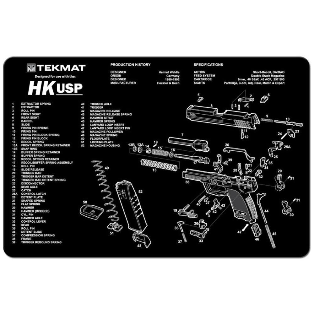 tekmat - HK USP - TEKMAT H&K USP - 11X17IN for sale