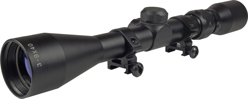 TRUGLO SCOPE BUCKLINE 3-9X40MM BDC BLACK W/WEAVER RINGS - for sale