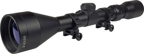 TRUGLO SCOPE BUCKLINE 3-9X50MM BDC BLACK W/WEAVER RINGS - for sale