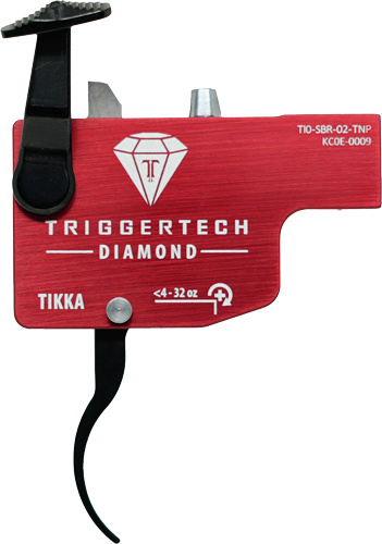 TRIGGERTECH TIKKA SINGLE STAGE BLACK DIAMOND CURVED BLK/RED - for sale