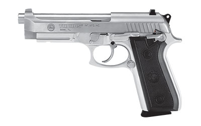 TAURUS 92 9MM 5" FS 17-SHOT STAINLESS CHECKERED RUBBER - for sale