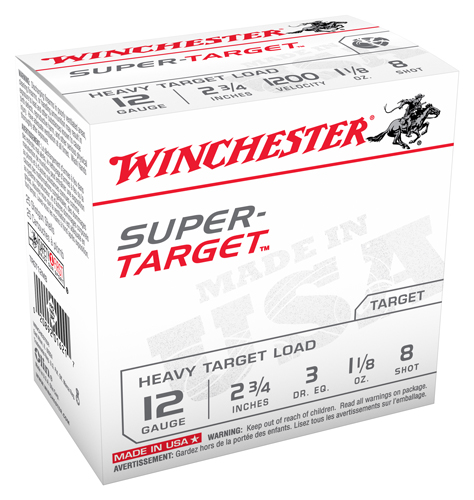 WINCHESTER SUPER TARGET 12GA 1200FPS 1-1/8OZ 8 250RD CASE - for sale