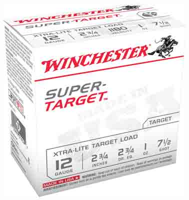 WINCHESTER SUPER TARGET 12GA 1180FPS 1OZ #7.5 250RD CASE LT - for sale