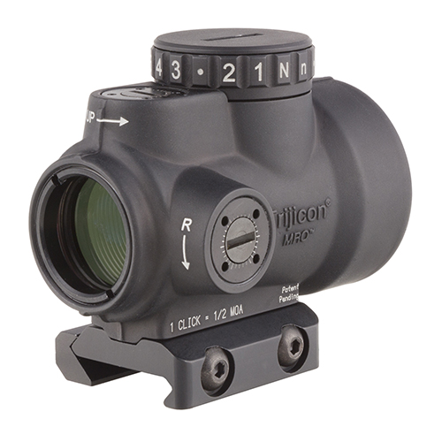 TRIJICON MRO 1X25 ADJ GREEN DOT SIGHT 2.0 MOA W/LOW MOUNT - for sale