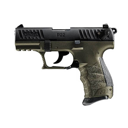 WAL P22Q 22LR 3.42" 10RD MLTRY GRN - for sale