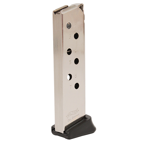 WALTHER MAGAZINE PPK/S .380ACP 7RD FINGER REST NICKEL - for sale