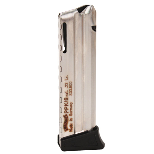 WALTHER MAGAZINE PPK/S .22LR 10RD NICKEL PLATED STEEL - for sale