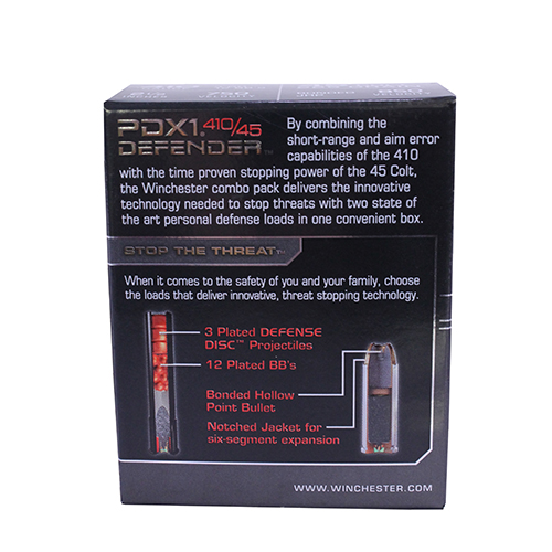 WINCHESTER PDX DEFENDER 410/45 COMBO PACK 20RD 10BX/CS - for sale