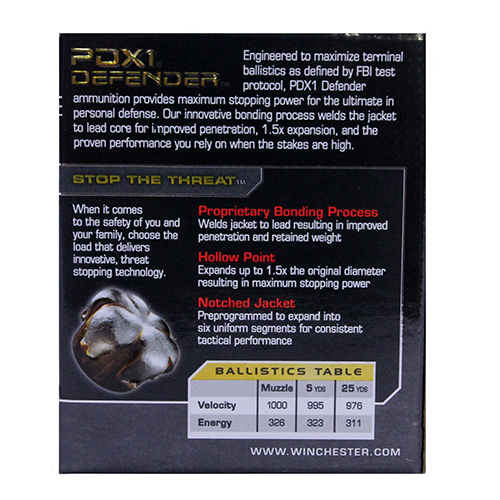 WINCHESTER SUPREME 9MM LUGER 147GR PDX1 DEF 20RD 10BX/CS - for sale