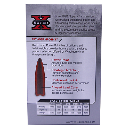 WINCHESTER SUPER-X 270 WIN 130GR POWER POINT 20RD 10BX/CS - for sale