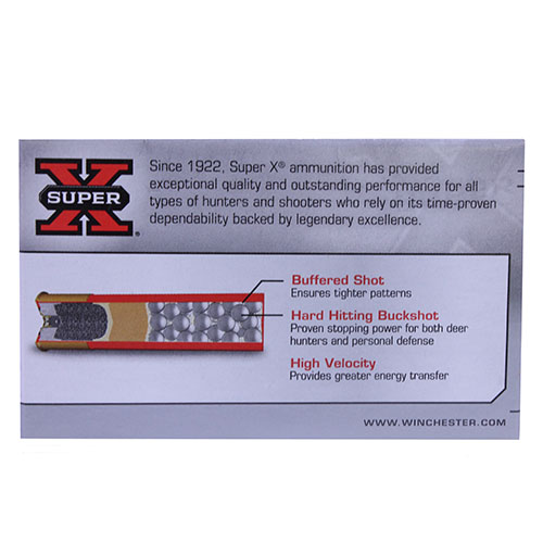 WINCHESTER SUPER-X 12GA 2.75" #4 BUCK 27 PELLETS 5RD 50BX/CS - for sale
