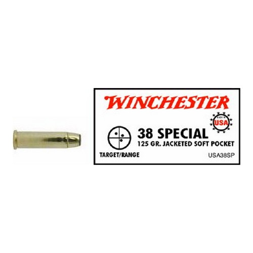 WINCHESTER USA 38 SPECIAL 125GR JSP 50RD 10BX/CS - for sale