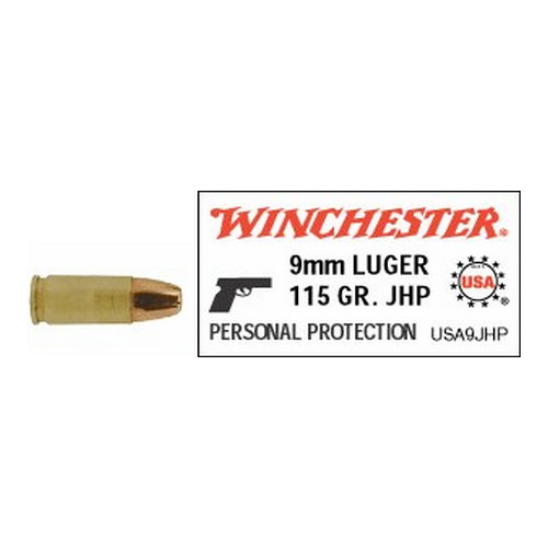 WINCHESTER DEFENSE 9MM 115GR JHP 50RD 10BX/CS - for sale