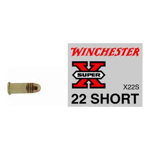 WINCHESTER SUPER-X 22 SHORT 1095FPS 29GR LRN 50RD 100BX/CS - for sale