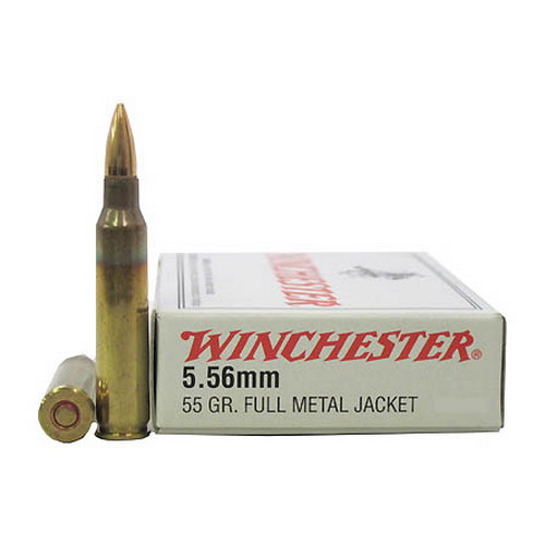 WINCHESTER USA 5.56X45 55GR FMJ 20RD 50BX/CS - for sale