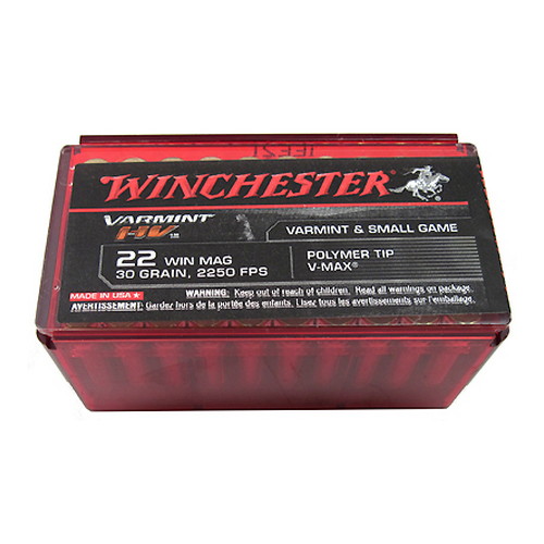 WINCHESTER SUPREME 22WMR 30GR V-MAX 2250FPS 50RD 20BX/CS - for sale