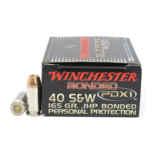 WINCHESTER SUPREME ELITE 40 SW 165GR PDX1 DEF 20RD 10BX/CS - for sale