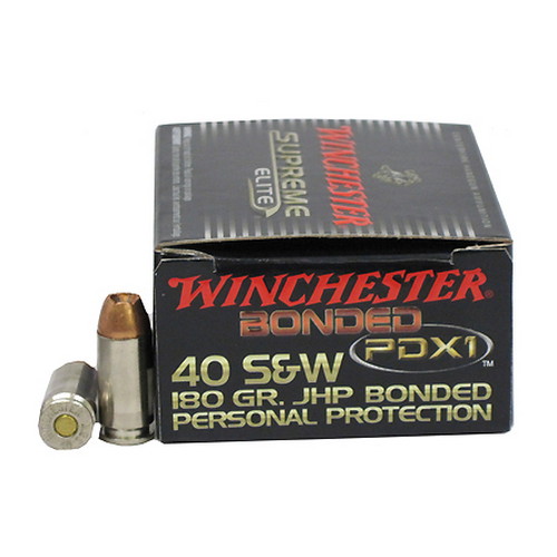 WINCHESTER SUPREME ELITE 40SW 180GR PDX1 DEF 20RD 10BX/CS - for sale