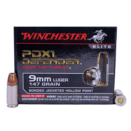 WINCHESTER SUPREME 9MM LUGER 147GR PDX1 DEF 20RD 10BX/CS - for sale