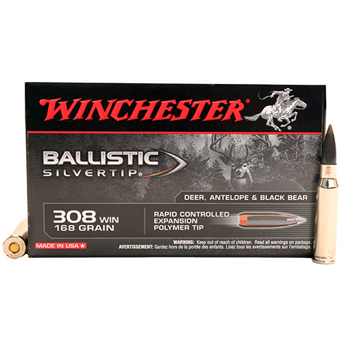 WINCHESTER SUPREME 308 168GR BALL SILVER TIP 20RD 10BX/CS - for sale