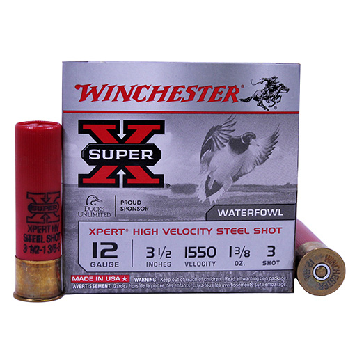 WINCHESTER XPERT 12GA 1550F #3 3.5"STEEL 1-3/8OZ 25RD 10BX/CS - for sale