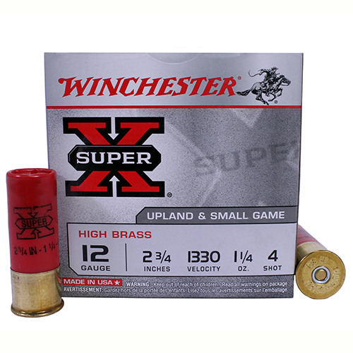 WINCHESTER SUPER-X 12GA 2.75" 1330FPS 1-1/4OZ 4 25RD 10BX/CS - for sale