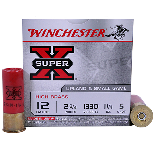 WINCHESTER SUPER-X 12GA 2.75" 1330FPS 1-1/4OZ 5 25RD 10BX/CS - for sale