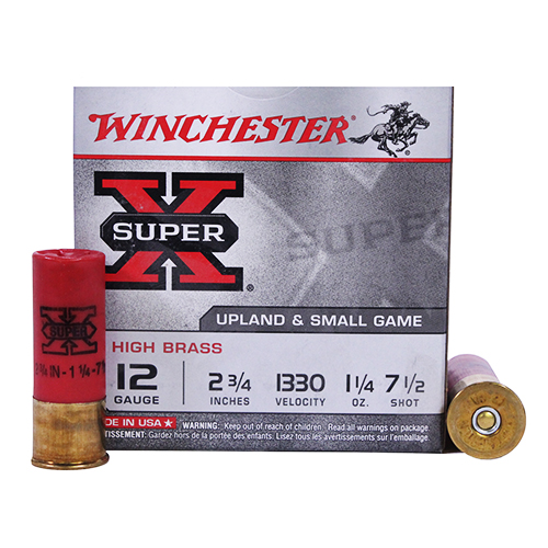 WINCHESTER SUPER-X 12GA 2.75" 1-1/4OZ #7.5 25RD 10BX/CS - for sale