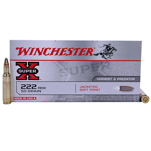 WINCHESTER SUPER-X 222 REM 50GR JSP 20RD 10BX/CS - for sale