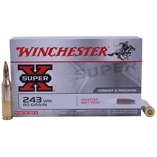 WINCHESTER SUPER-X 243 WIN 80GR JSP 20RD 10BX/CS - for sale