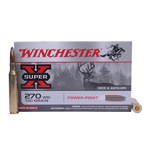 WINCHESTER SUPER-X 270 WIN 130GR POWER POINT 20RD 10BX/CS - for sale