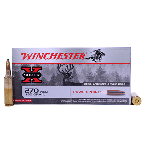 WINCHESTER SUPER-X 270WSM 150G POWER POINT 20RD 10BX/CS - for sale