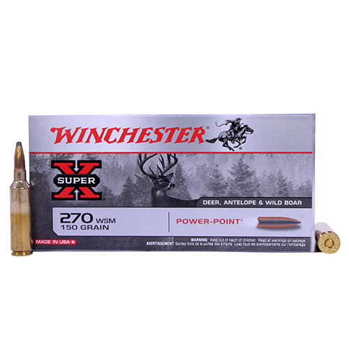 WINCHESTER SUPER-X 270 WSM 150GR POWER POINT 20RD 10BX/CS - for sale