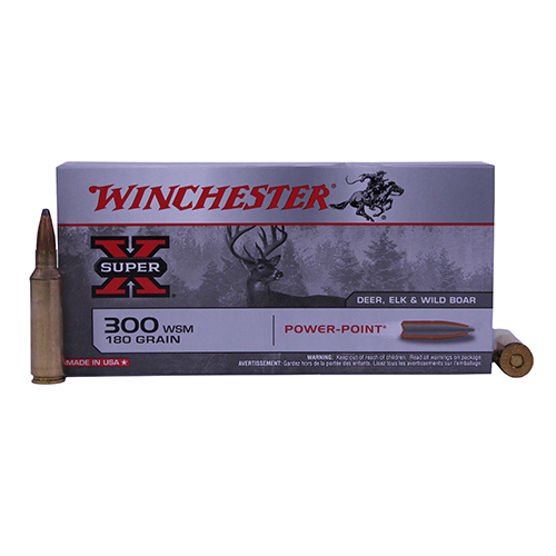 WINCHESTER SUPER-X 300 WSM 180GR POWER POINT 20RD 10BX/CS - for sale