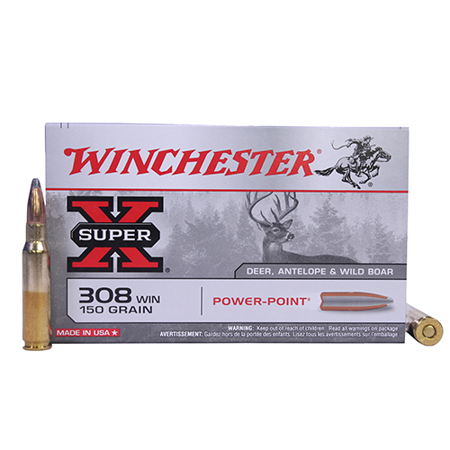WINCHESTER SUPER-X 308 WIN 150GR POWER POINT 20RD 10BX/CS - for sale