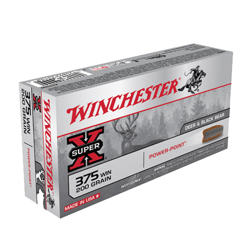 WINCHESTER SUPER-X 375 WIN 200GR POWER POINT 20RD 10BX/CS - for sale