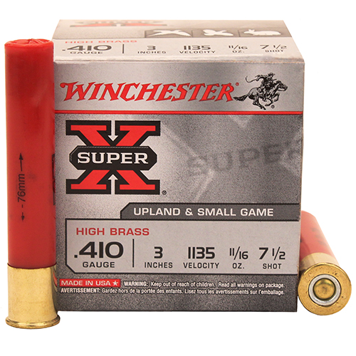 WINCHESTER SUPER-X 410 3" #7.5 1135FPS 11/16OZ 25RD 10BX/CS - for sale