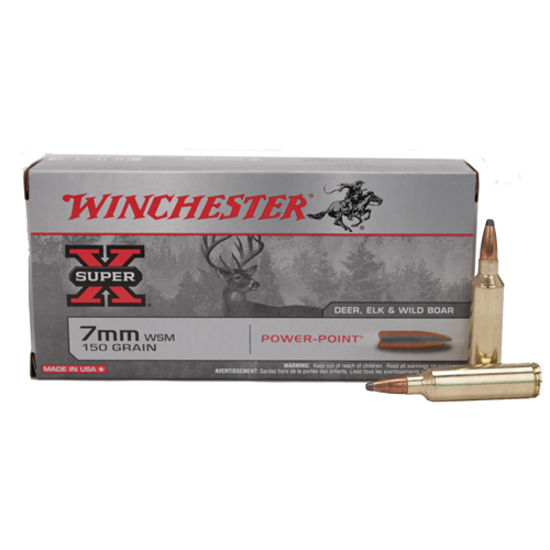 WINCHESTER SUPER-X 7MM WSM 150GR POWER POINT 20RD 10BX/CS - for sale
