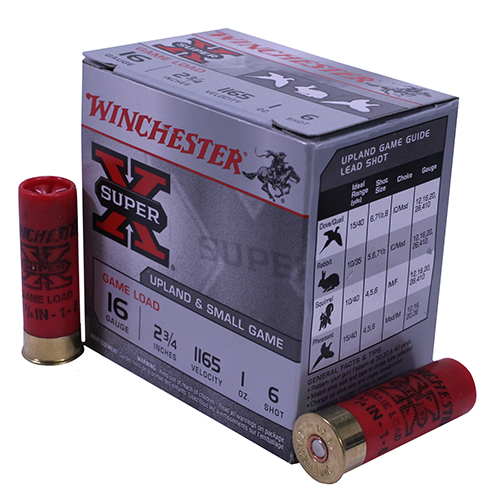 WINCHESTER SUPER-X 16GA 2.75" 1165FPS 1OZ #6 25RD 10BX/CS - for sale