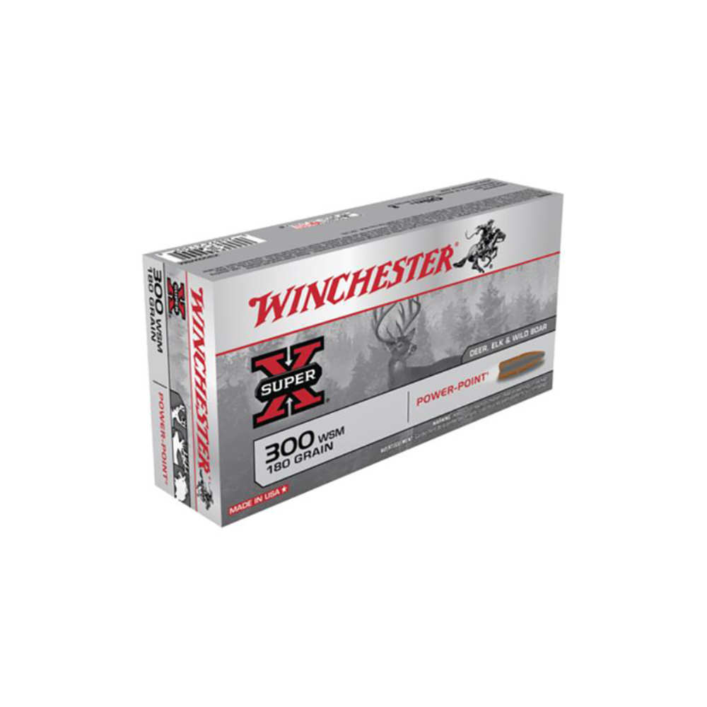 WINCHESTER SUPER-X 300 WSM 180GR POWER POINT 20RD 10BX/CS - for sale